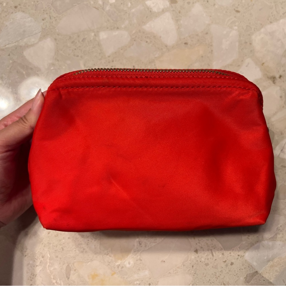 Marc by Marc Jacobs Preppy Nylon Cosmetic Pouch Red Orange - Picture 2 of 5